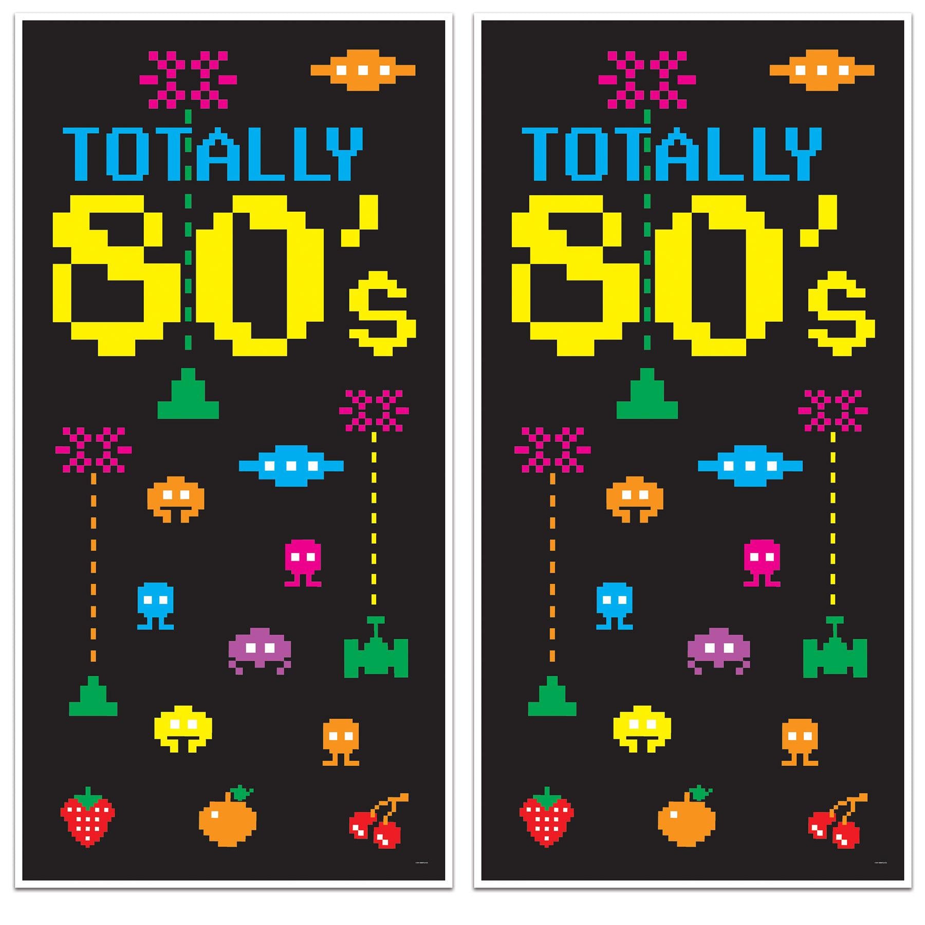 12 Pack Beistle 80's Party Door Covers - Retro Disco Theme Party Decorations for Birthday, Halloween & Themed Events - Perfect for Home, School or Office Decor
