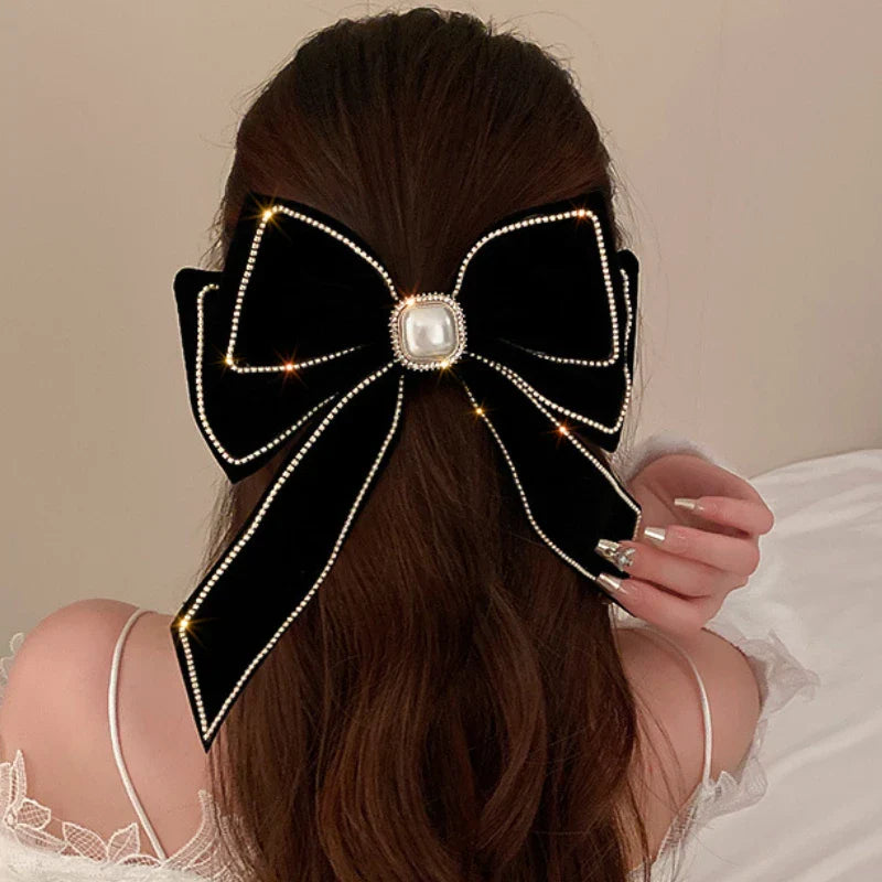 Elegant Velvet Inlaid Hair Clip for Women - Fashion Hair Accessories for Parties, Weddings & Daily Styling