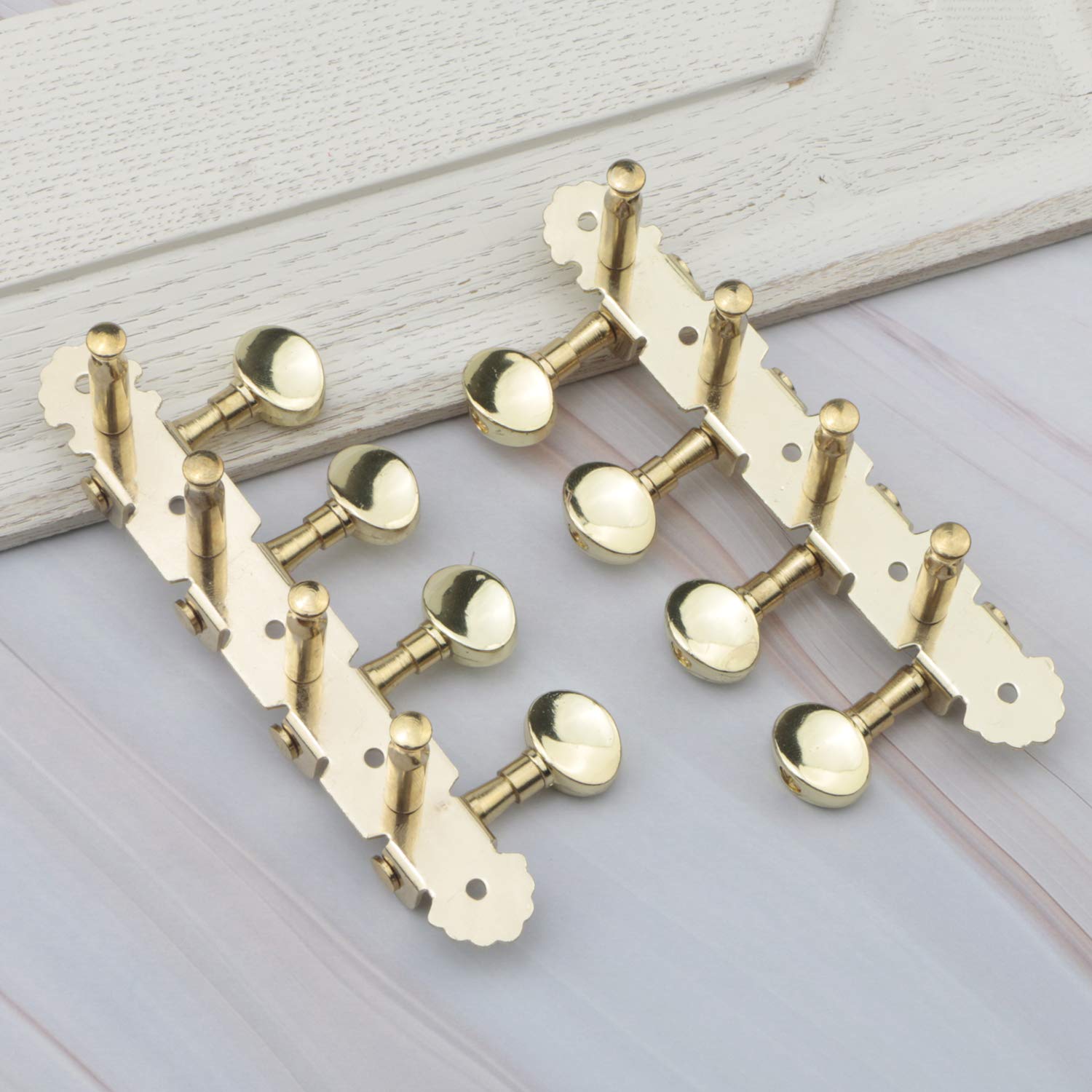 Premium Swhmc Gold 4L4R Mandolin Guitar Tuners - 8 String Machine Heads & Buttons for Precise Tuning | Perfect for Bluegrass, Folk & Classical Musicians