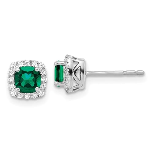 10k White Gold- Emerald