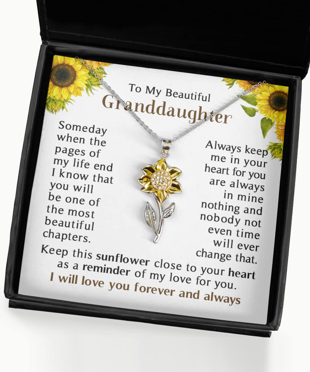 Granddaughter Necklace Jewelry Gift from Grandma & Grandpa - Birthday, Graduation, Wedding Present for Granddaughter | Heartfelt Keepsake for Special Occasions & Family Bonding Moments