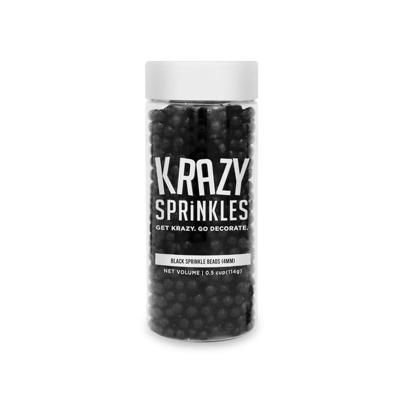 4mm Black Beads for Jewelry Making - DIY Craft Sprinkles for Necklaces, Bracelets, and Earrings