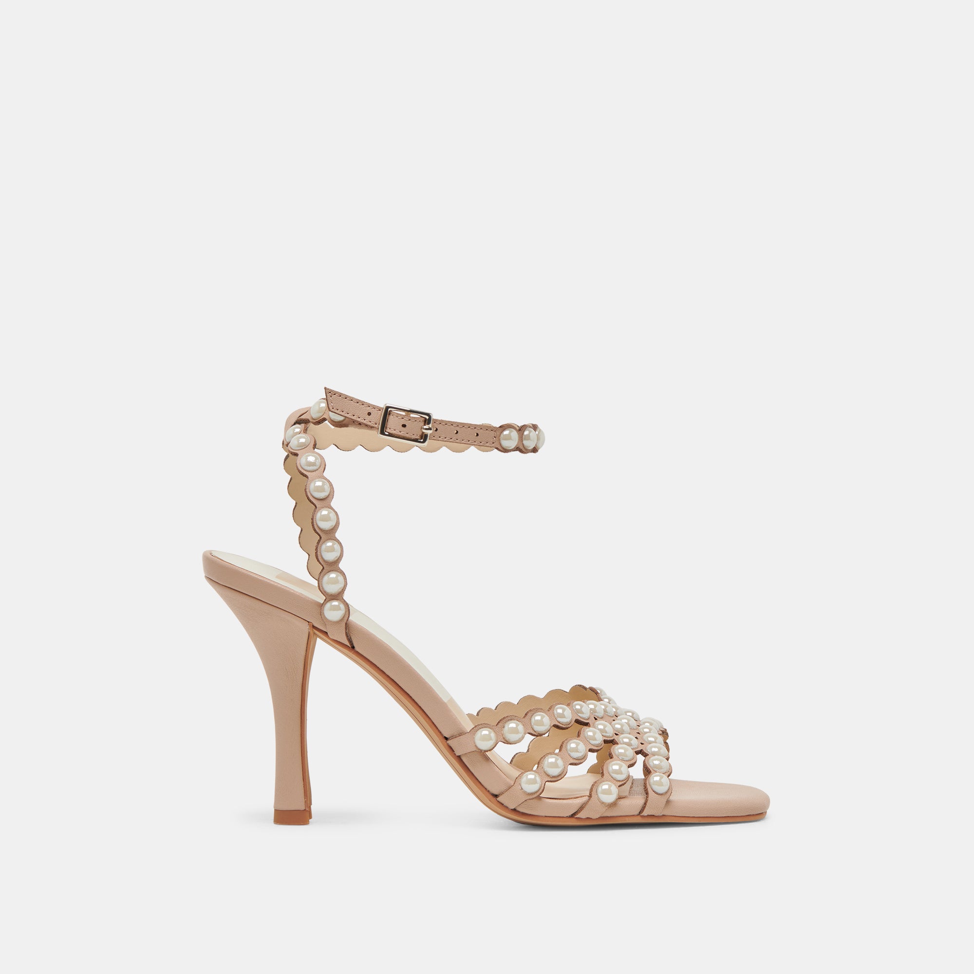 HELLEN PEARL High Heels - Light Blush Leather Pumps for Women | Elegant Dress Shoes for Weddings, Parties & Office Wear