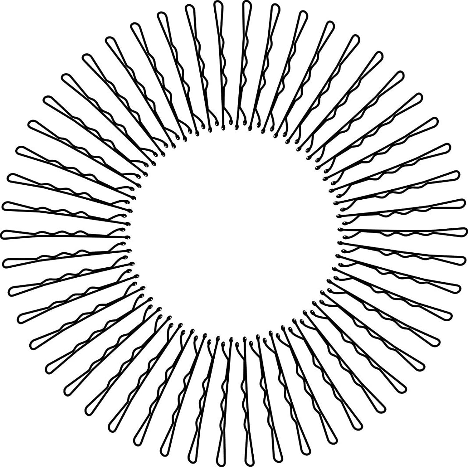 Ghelonadi 100-Pack Black Metal Bobby Pins - Strong Hair Styling Clips for Women & Girls, Perfect for Weddings, Bun Hairstyles & Professional Hairdressing