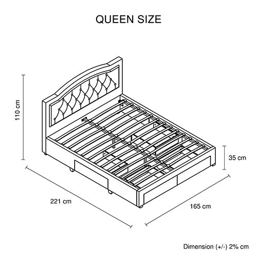 Emily Queen Upholstered Storage Bed with Drawers - Grey Velvet Fabric Platform Bed Frame | Perfect for Small Bedrooms, Guest Rooms & Space-Saving Solutions
