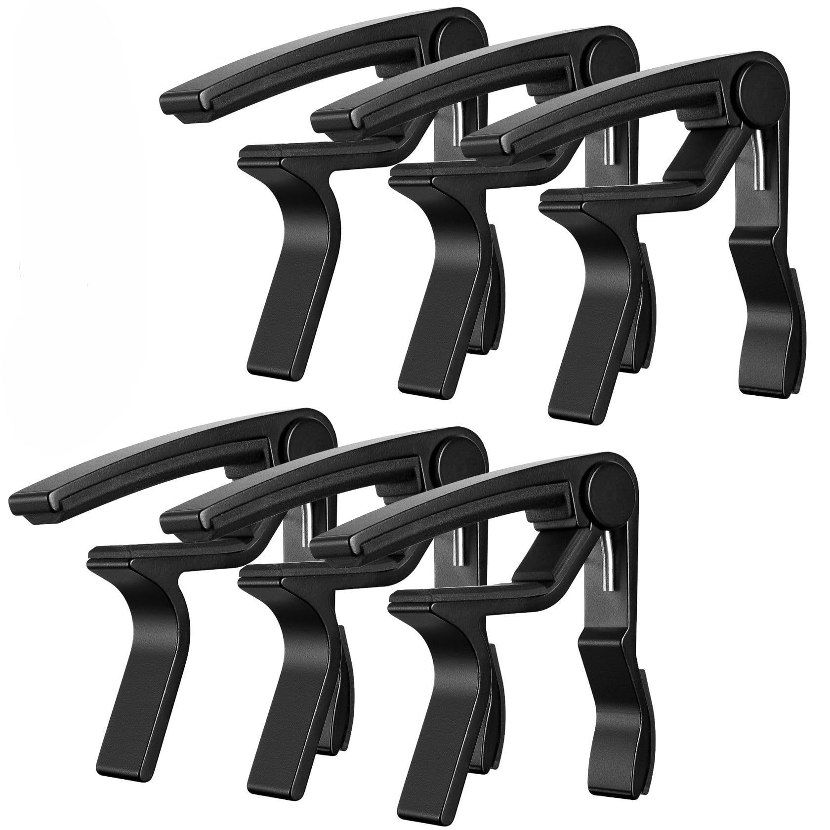 6 Pack Guitar Capo Set for Acoustic & Electric Guitars, Ukulele - Premium Clamp for Musicians, Beginners & Performers - Perfect for Live Shows, Studio Recording & Practice Sessions