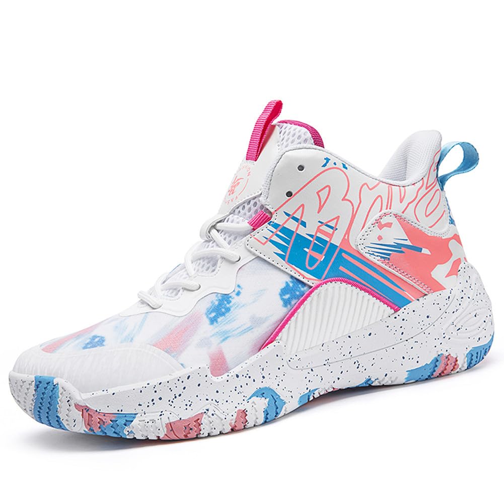 VAXAV Unisex High Top Basketball Shoes - Non-Slip Outdoor Tennis Sneakers for Men & Women - Perfect for Streetwear, Gym Workouts & Casual Fashion