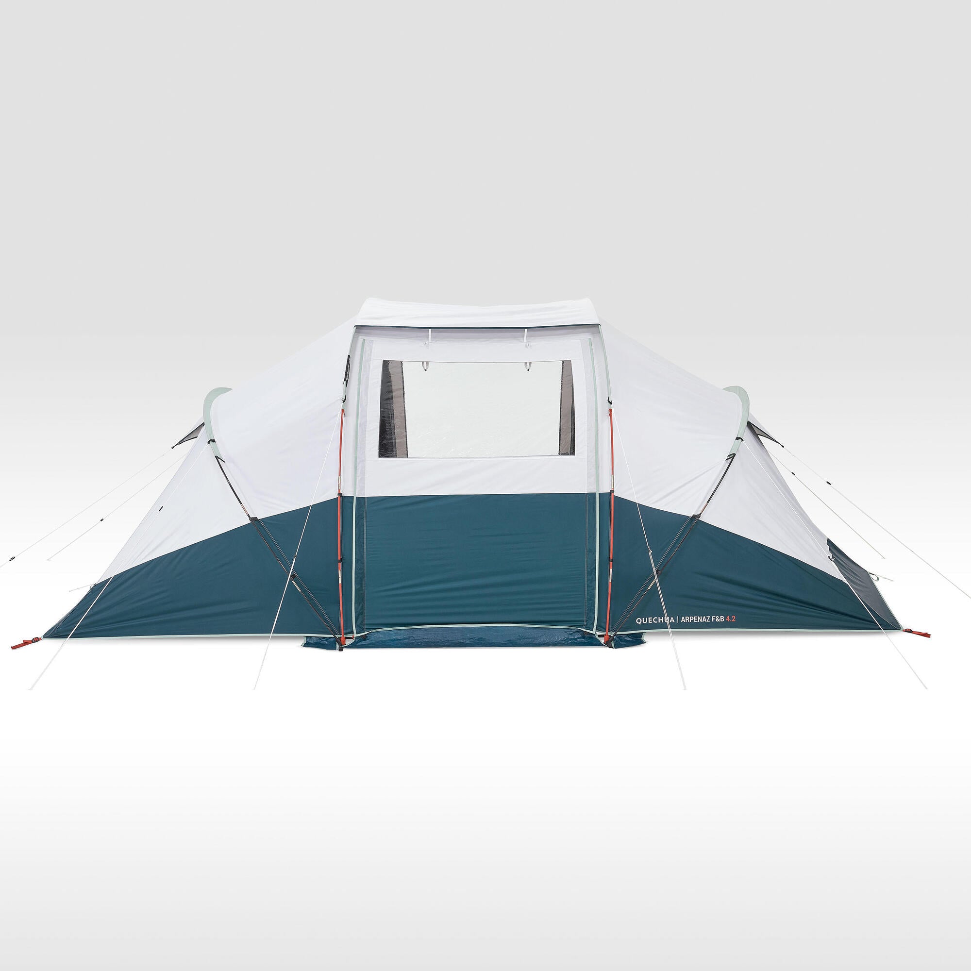 Quechua Arpenaz Fresh & Black Waterproof 4-Person 2-Room Family Camping Tent - Lightweight & Breathable for Outdoor Adventures, Hiking, and Backyard Camping