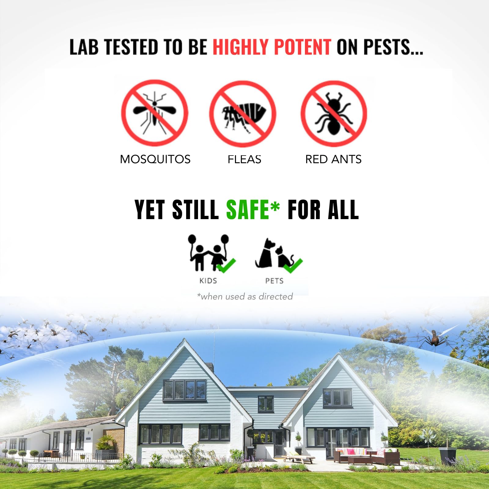 Mosquito Magician Liquid Concentrate - 1 Gallon | Effective Mosquito, Flea & Fire Ant Killer | Safe Yard Spray Treatment for Pets | Compatible with Sprayers, Foggers & Misting Systems | Outdoor Mosquito Repellent for Backyards, Patios & Gardens