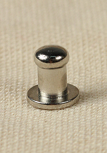 5x Button Rivets M3 Size 7.6x4.5mm Brass/Nickel Fasteners for Leather Craft, DIY Projects & Costume Accessories - Perfect for Belts, Bags & Clothing Repair