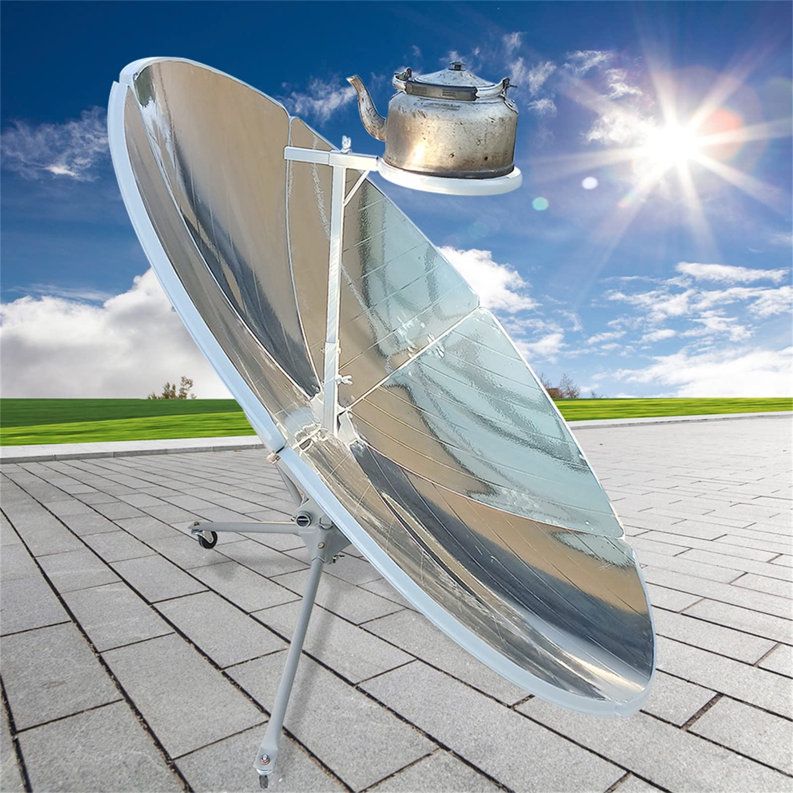 1500W Portable Solar Cooker Stove - Lightweight Outdoor Camping & Travel Oven with Magnesia Concentrating Technology - Perfect for Backpacking, Picnics, Emergency Cooking & Off-Grid Living