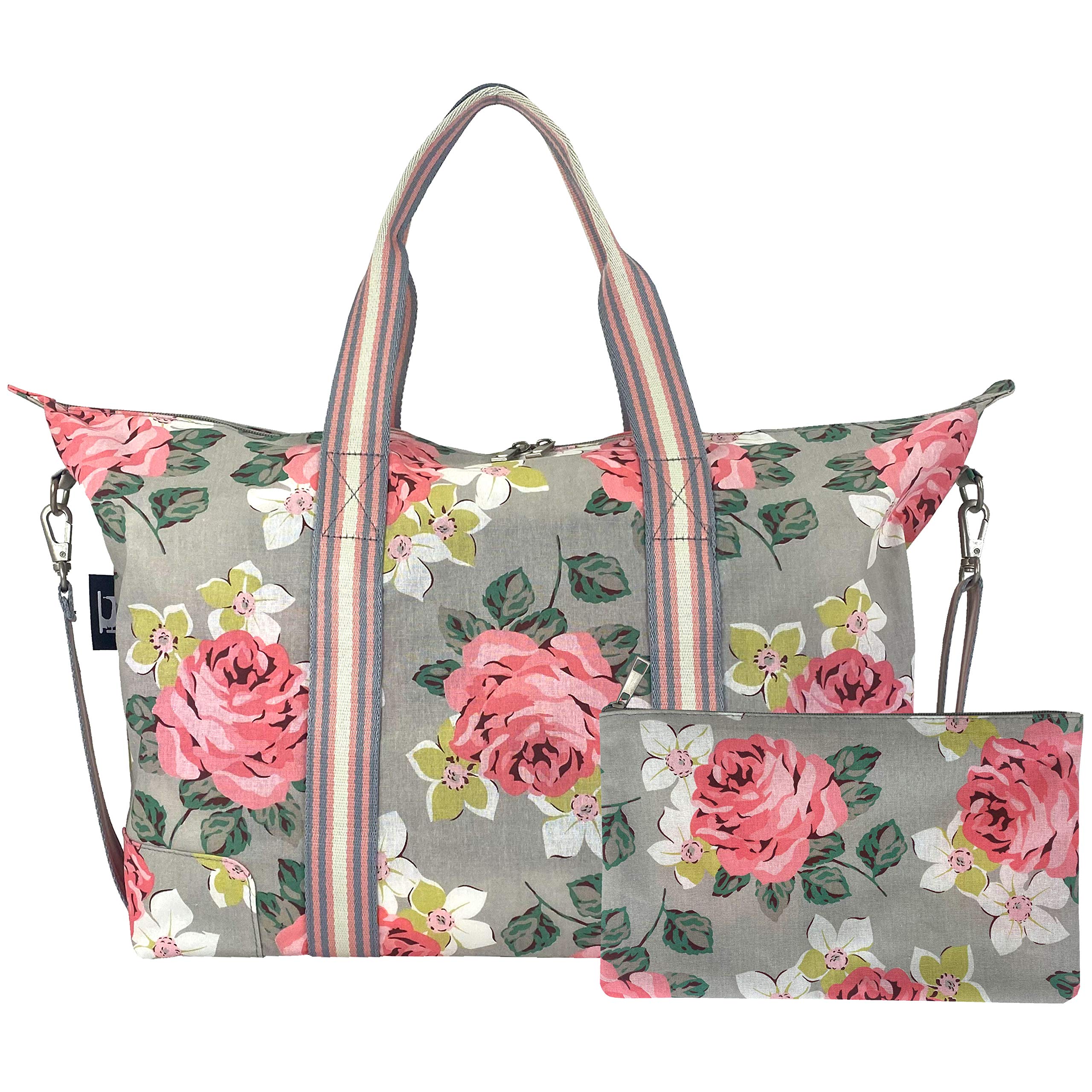 **Hibala Canvas Beach Bag - Large Travel Weekender Carry On Tote for Women, Gym Sports Duffel Bag, Overnight Shoulder Bag - Perfect for Vacation, Workout, Yoga & Weekend Getaways**