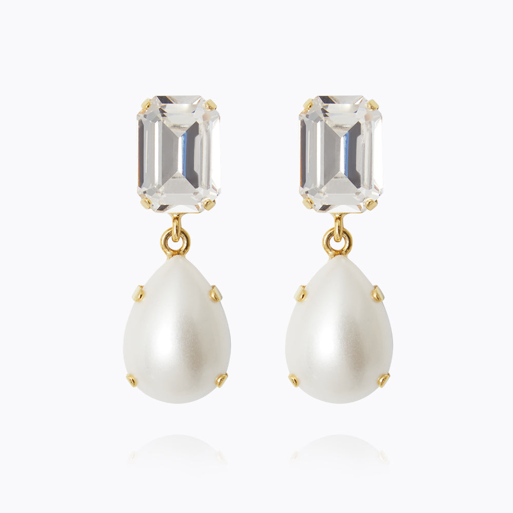 Elegant Pearl and Crystal Dangle Earrings for Women - Perfect for Weddings, Parties & Special Occasions