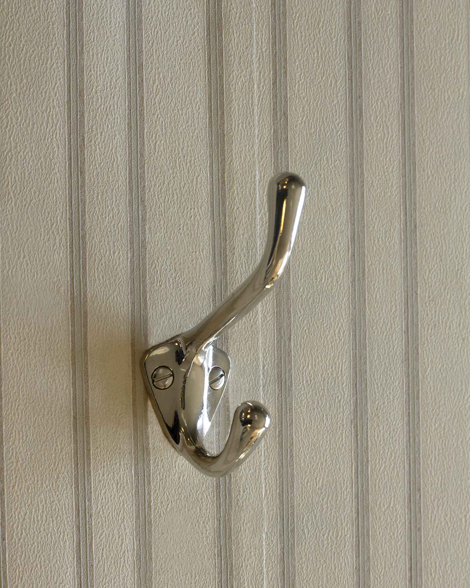 Nickel-Plated Wall Hook for Hats & Clothes - Durable Coat Hanger for Entryway, Bedroom & Closet Organization