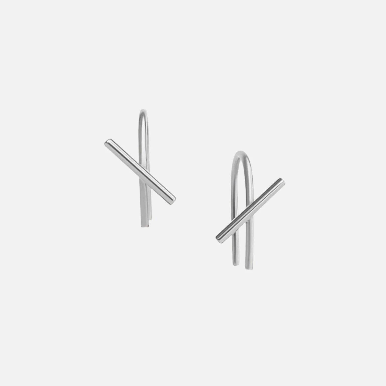 Solid Horizon Mini Thread Earrings - Dainty Gold Hoop Earrings for Women, Minimalist Everyday Jewelry - Perfect for Work, Date Night & Casual Outfits
