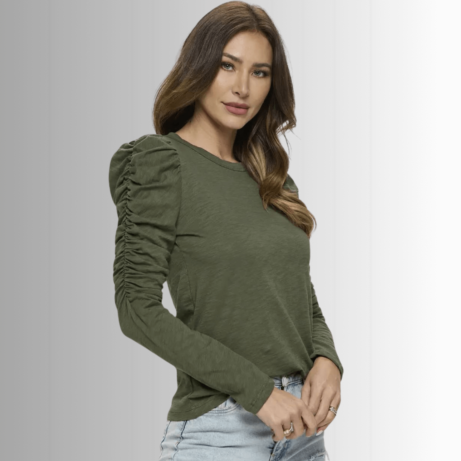 Premium Cotton Puff Sleeve Blouse - Women's Elegant Fashion Top for Casual & Office Wear | Trendy Spring/Summer Outfit