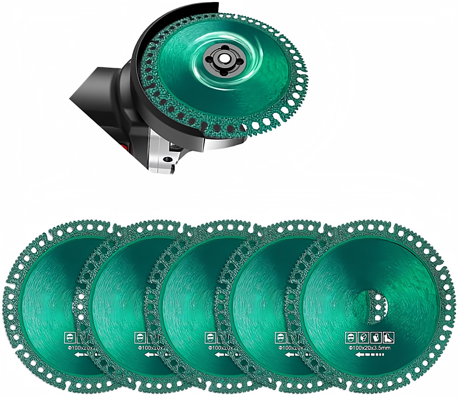 Ultra-Durable Cutting Disc 2.0 - Corrugated Tile Saw Blade for Angle Grinder, Multi-Purpose Diamond Cutting Wheel for Metal, Wood, Ceramic & Stone - Perfect for Construction, DIY Projects & Home Renovations