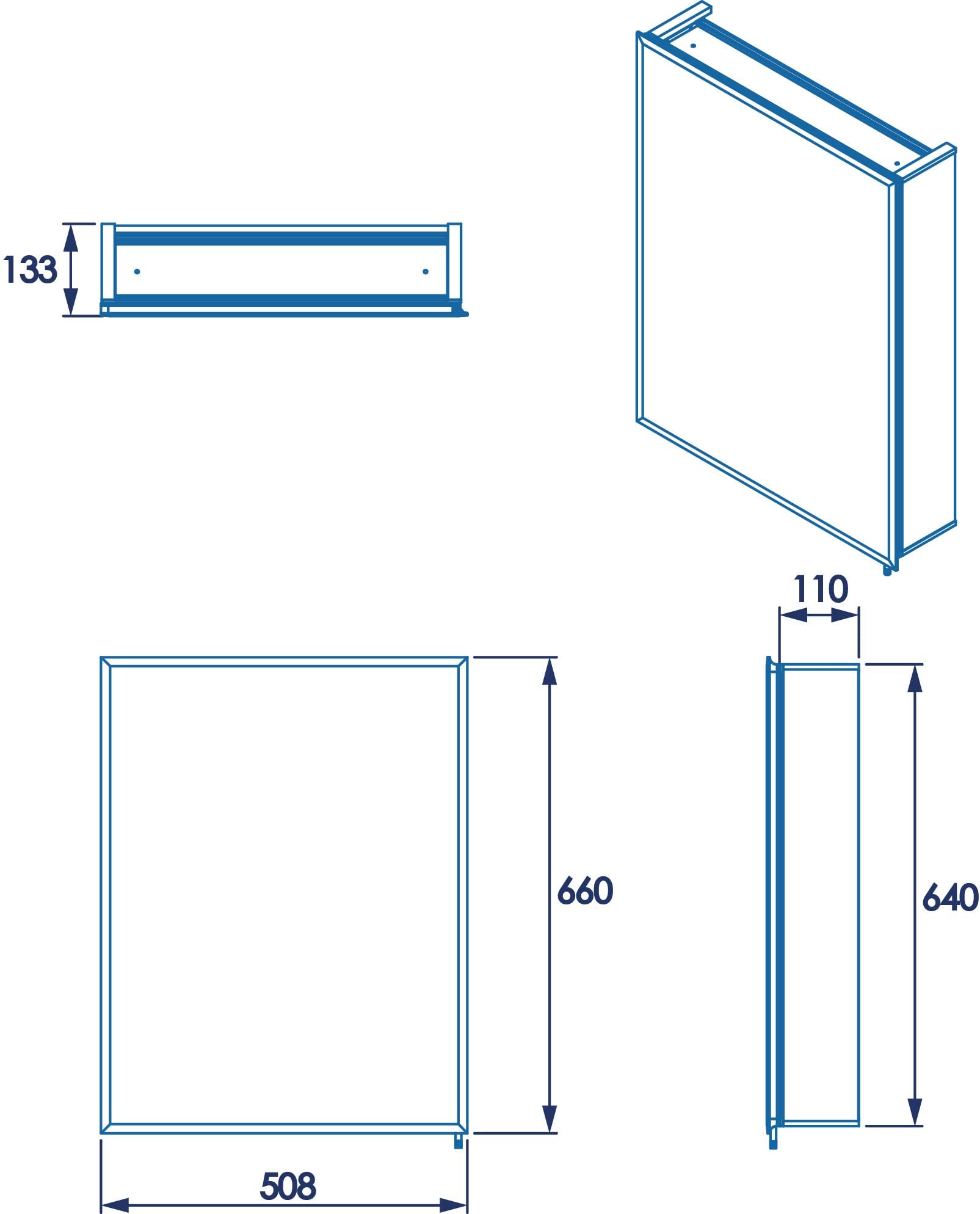 Croydex Langley Single Door Aluminum Cabinet with Hang N Lock Fitting System - 20