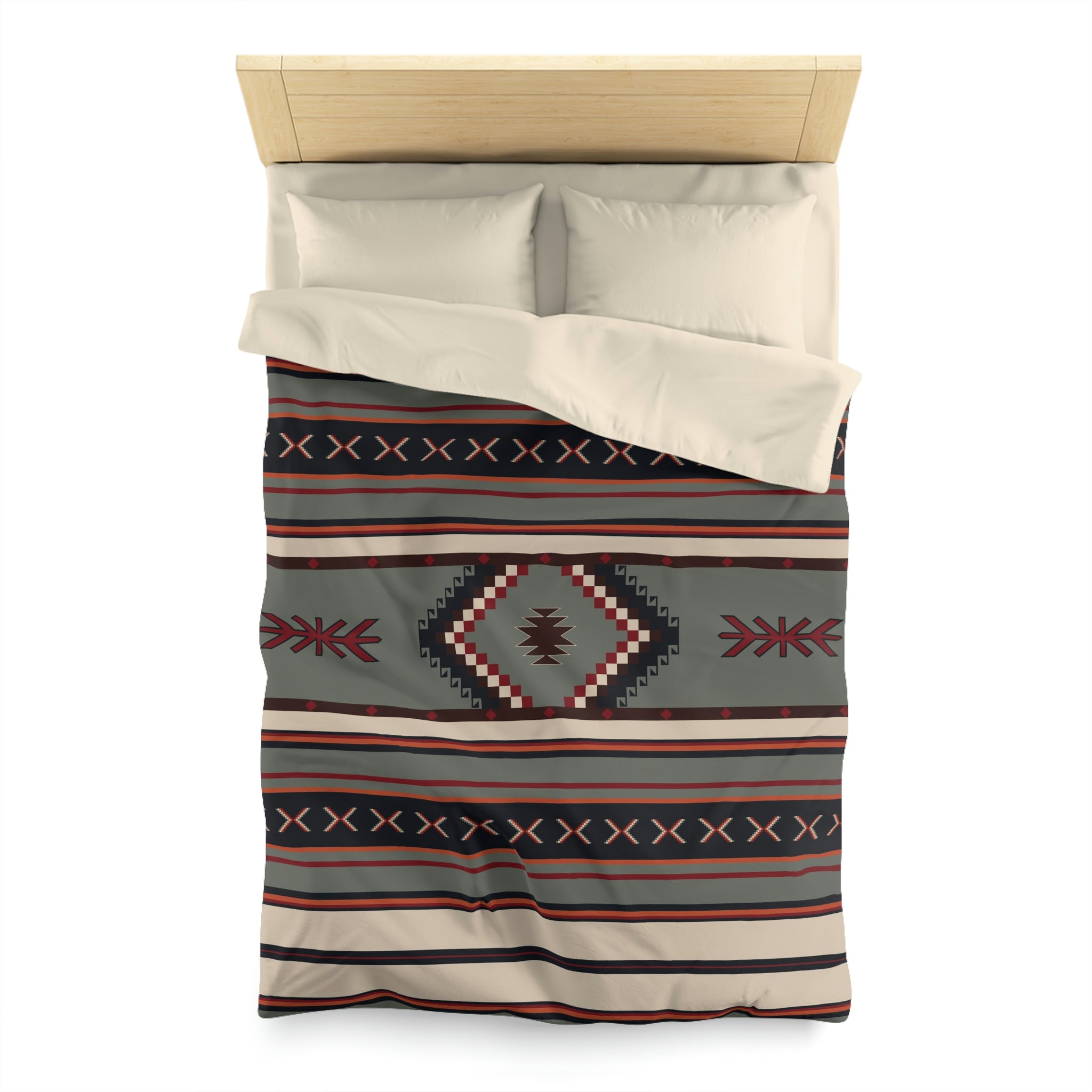 Mohave Desert Microfiber Duvet Cover Set - Southwestern Style King/Queen Bedding - Soft Breathable Comforter Cover for Southwest Home Decor & Desert Themed Bedroom