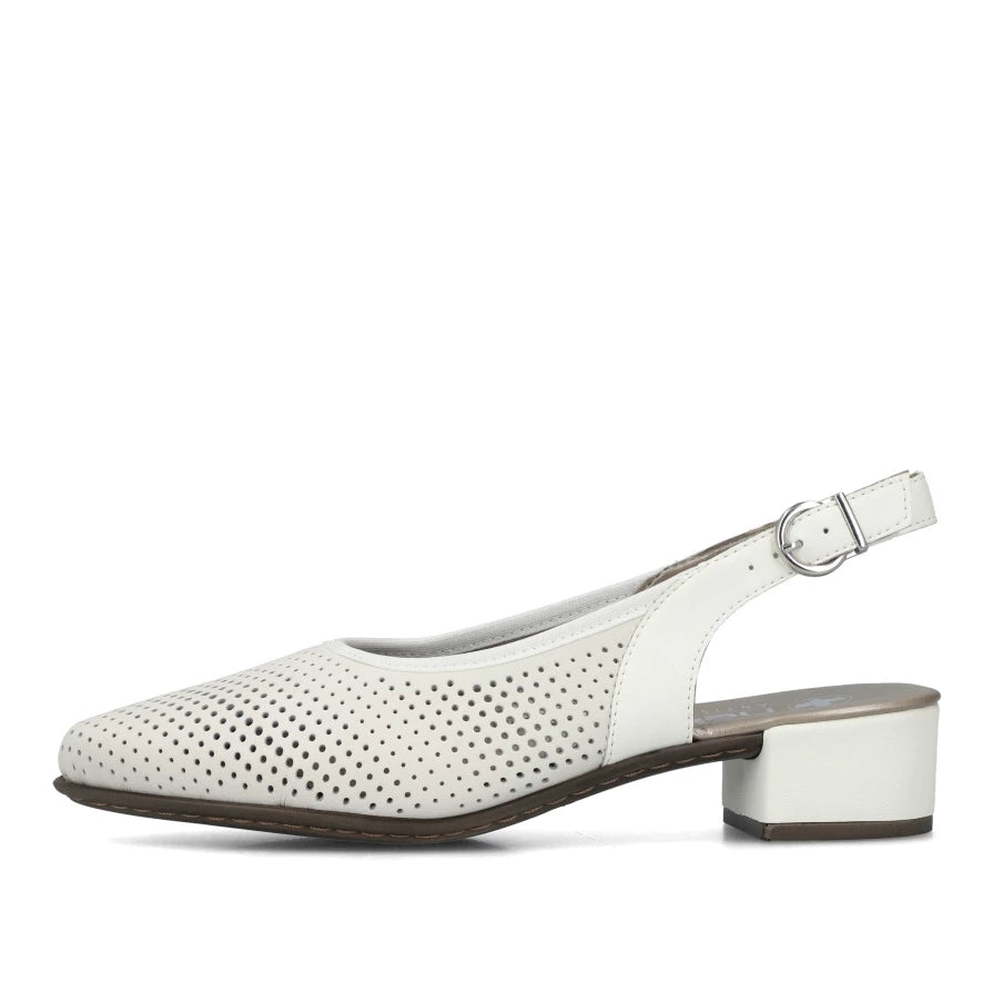 Rieker Women's Comfortable White Casual Shoes 47066 - Perfect for Work, Walking & Everyday Wear