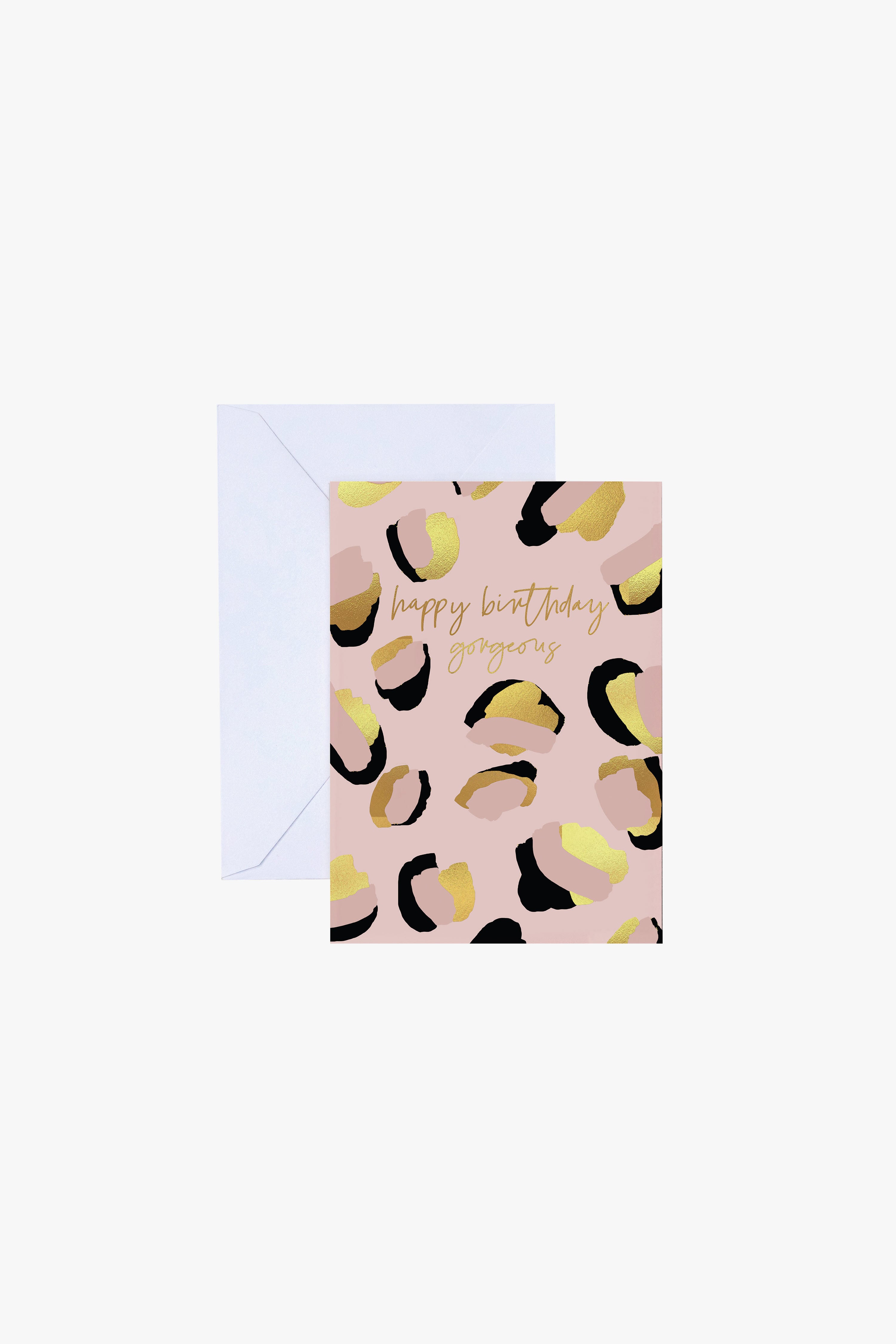 Happy Birthday Gorgeous Pink Leopard Print Greeting Card - Elegant Birthday Card for Women, Friends & Family - Perfect for Birthdays, Anniversaries & Special Occasions