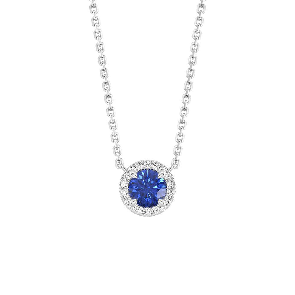 Eternal Halo Personalized Birthstone Necklace - Custom Name & Birth Month Jewelry Gift for Women, Mom, Wife | Perfect for Birthday, Anniversary, Mother's Day & Special Occasions