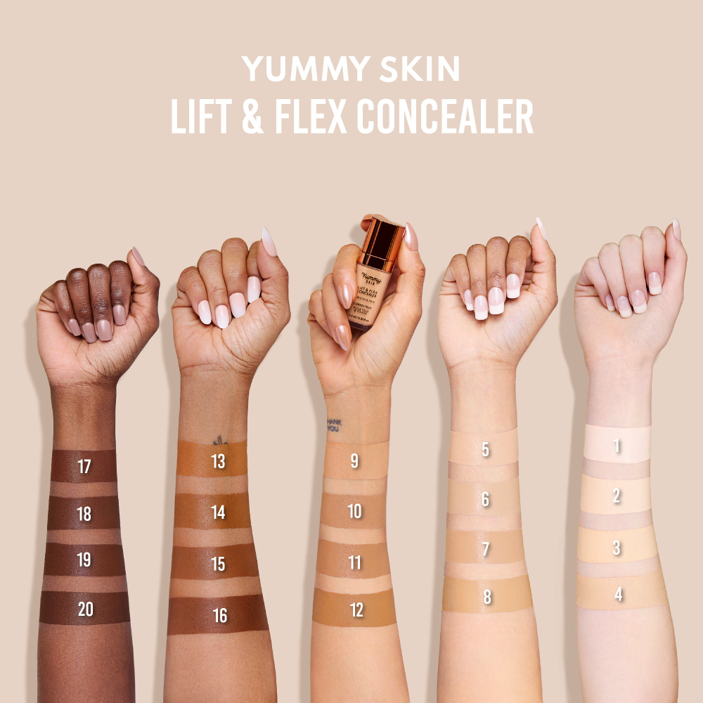 Danessa Myricks Beauty Yummy Skin Lift & Flex Concealer - Full Coverage, Hydrating & Long Lasting - Perfect for Under Eyes, Blemishes & Contouring - Everyday Makeup & Special Occasions