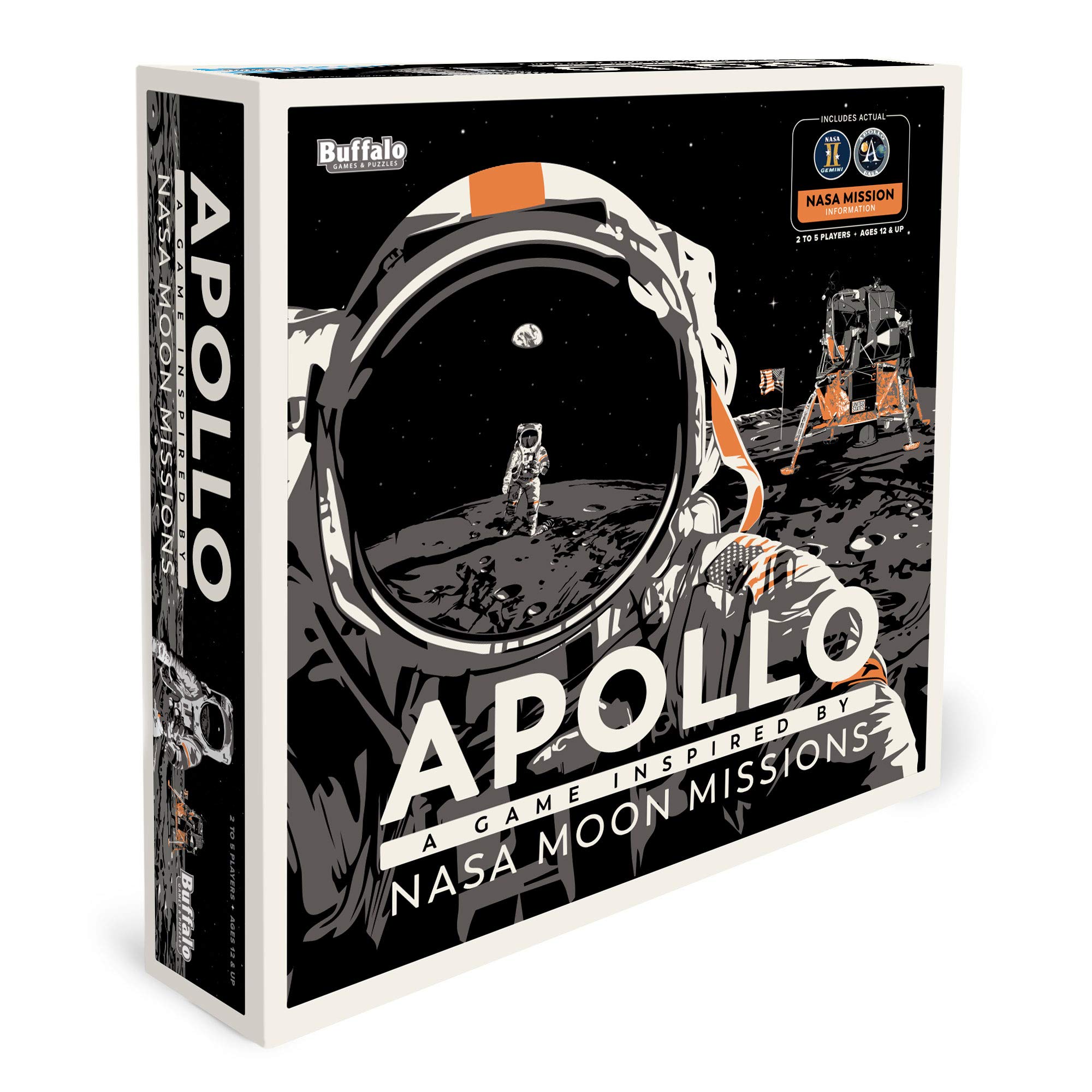 Buffalo Games Apollo NASA Strategy Board Game - Long Play Space Mission Adventure - Perfect for Family Game Night & Space Enthusiasts | STEM Educational Gift for Adults & Kids