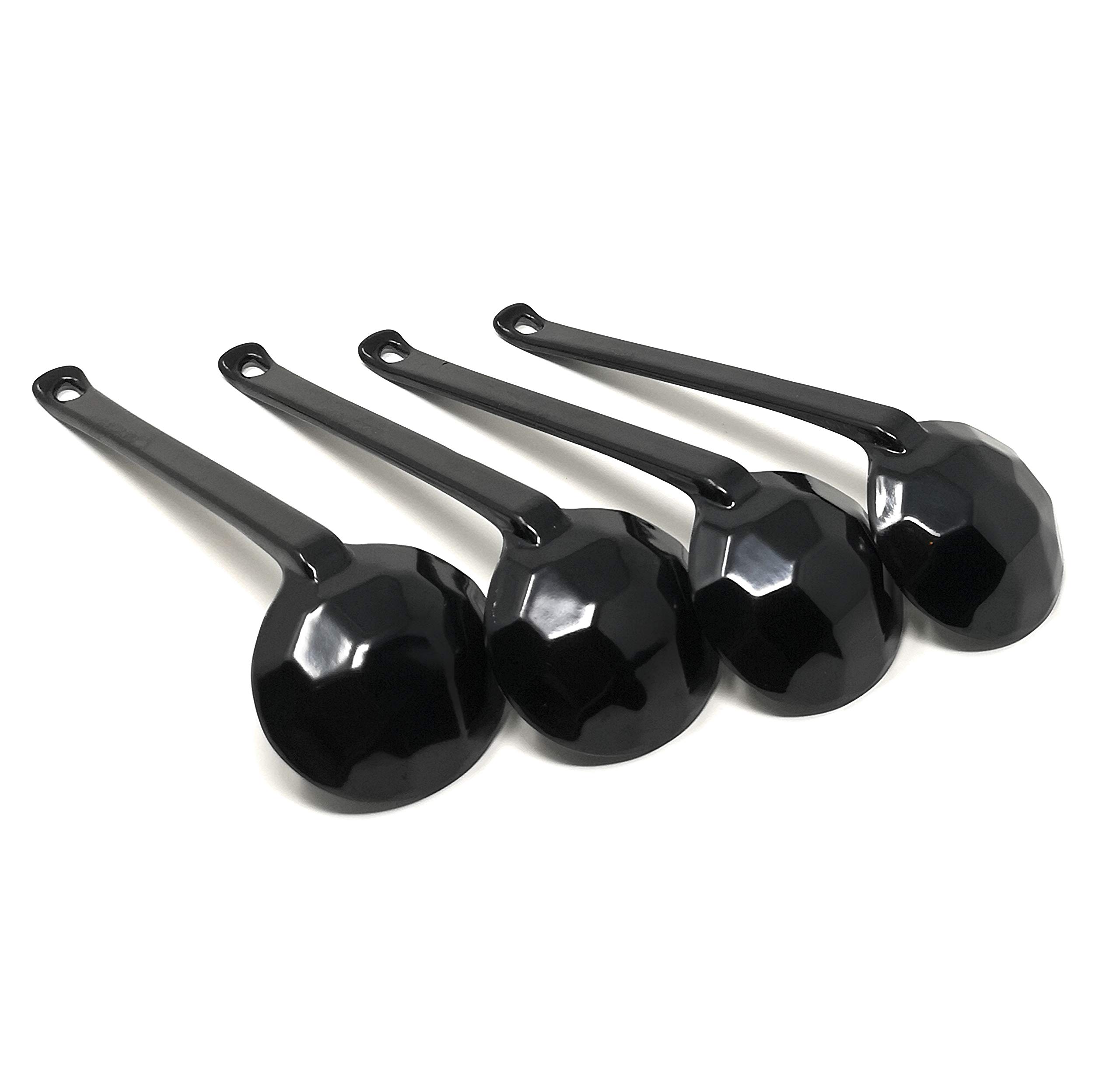 Premium Black Melamine Japanese Long Handle Spoons (8.25