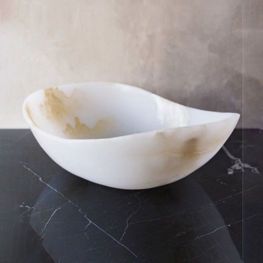 Monica Calderon Studio Almond Bowl - Handmade Ceramic Serving Bowl for Salads, Nuts & Snacks - Elegant Home & Kitchen Decor - Perfect for Entertaining & Gifting