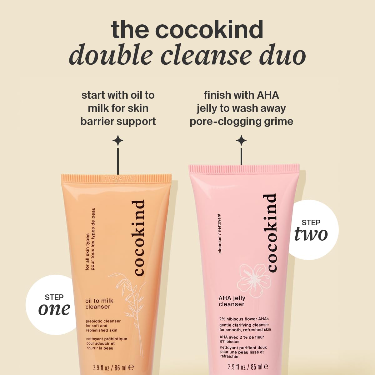 Cocokind Oil to Milk Face Wash - Gentle Oil Based Cleanser & Makeup Remover for Dry & Sensitive Skin | Hydrating Cleansing Oil, Milky Cream Cleanser for Daily Face Care & Nighttime Routine
