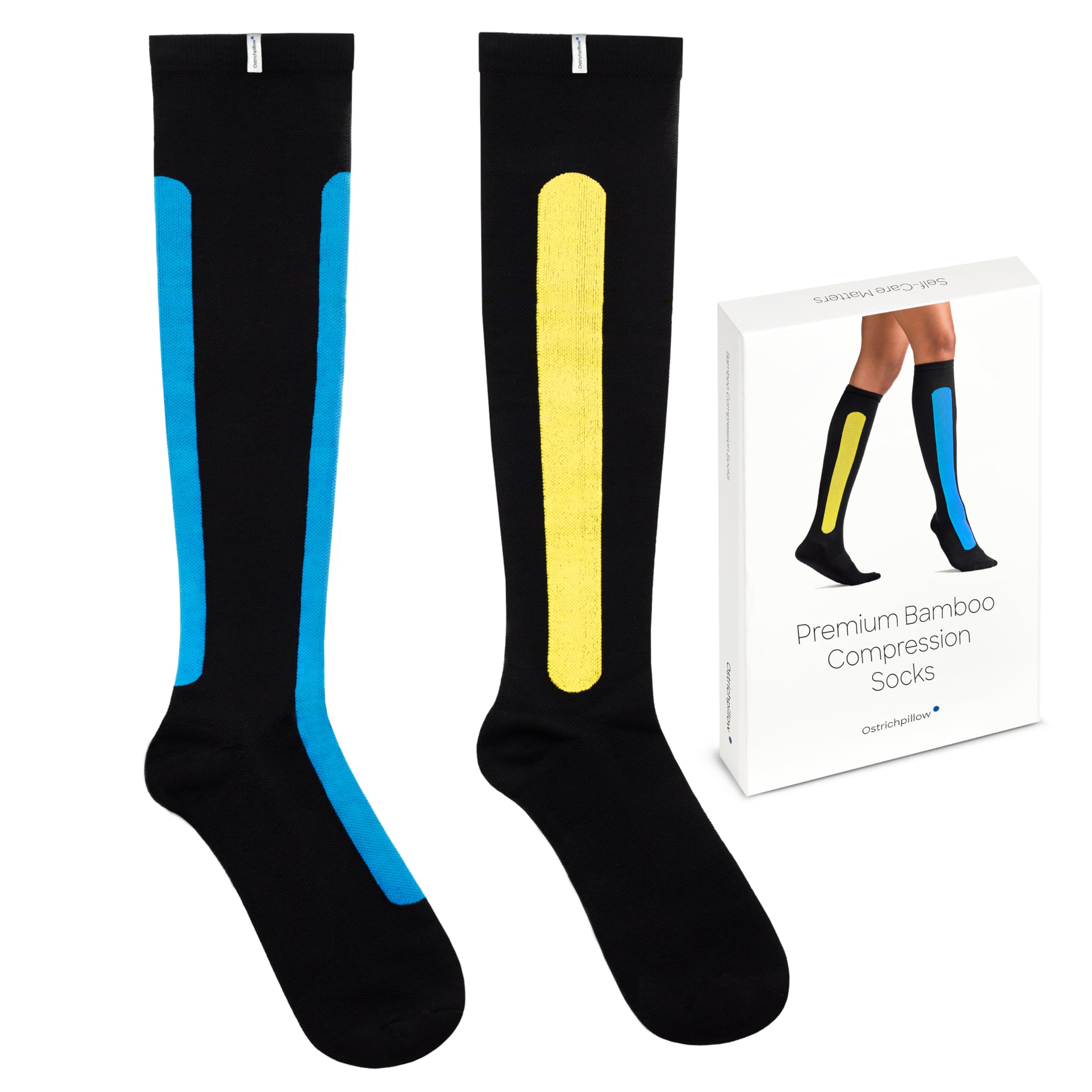 Ostrichpillow Compression Socks for Nurses & Healthcare Workers - Medical Grade Circulation Socks for Women & Men - Improve Blood Flow, Reduce Swelling & Fatigue - Perfect for Long Shifts, Travel & Recovery