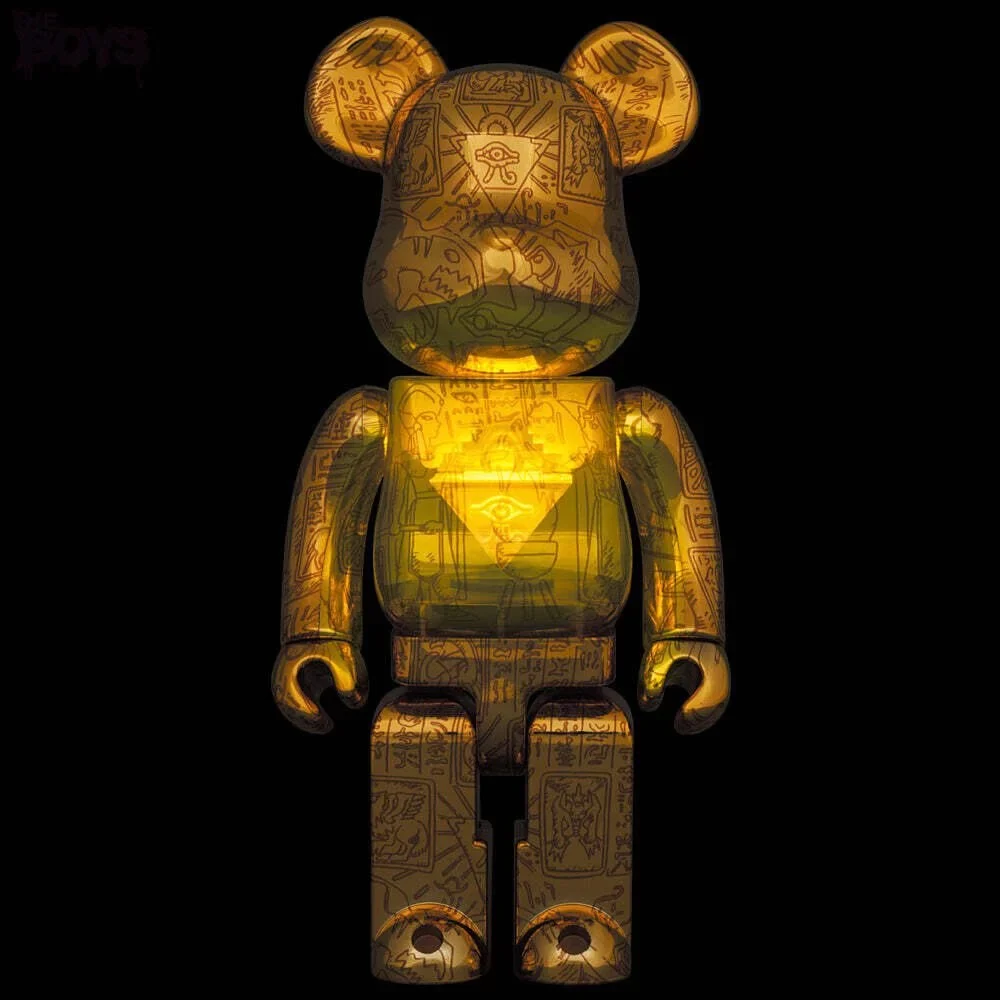 Be@rbrick Yu-Gi-Oh! Millennium Puzzle 400% Collectible Figure with LED Light Up Function - Perfect for Anime Fans, Gift Giving & Home Display