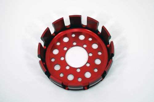 Ducati Red Pressure Plate Clutch Basket - Compatible with 1198, 1098, 999, 748 Models | High-Performance Motorcycle Replacement Part for Racing & Street Bikes