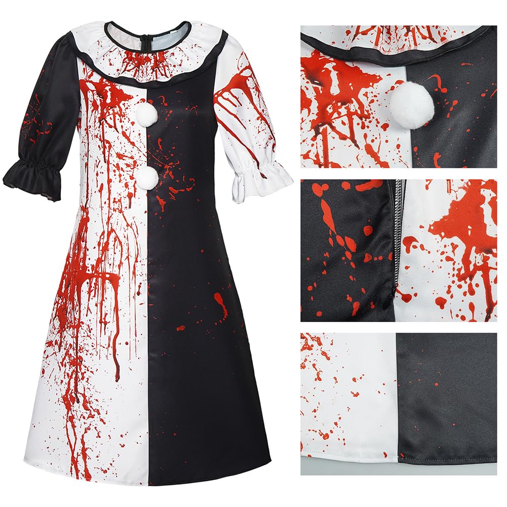 Clown Cosplay Costume Full Set with Mask - Halloween Party Outfit for Women | Perfect for Halloween Parties, Cosplay Events & Themed Performances