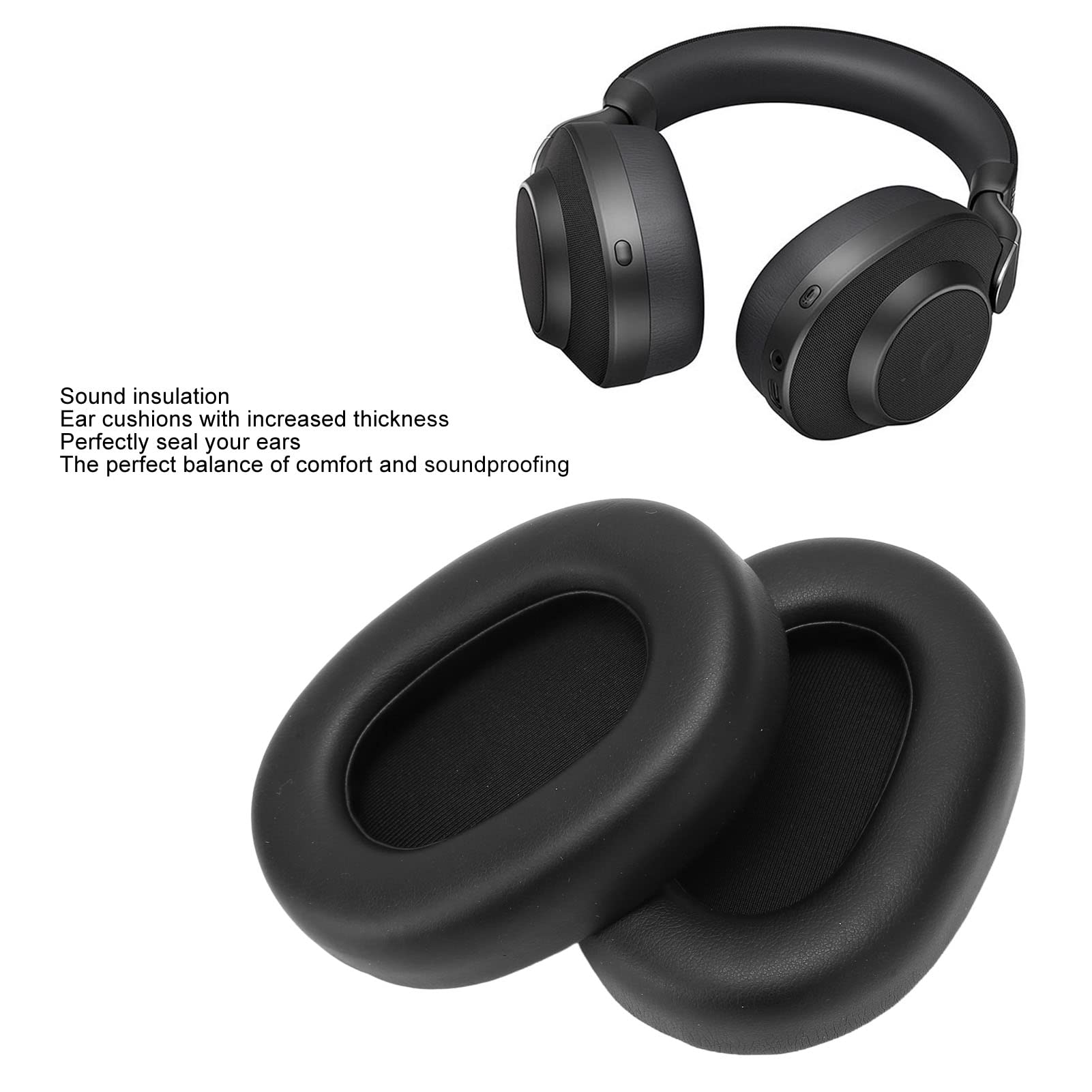 Premium Replacement Ear Cushions for Bose QuietComfort 45 Headphones - Soft Memory Foam with Noise Isolation - Easy Install - Perfect for Travel, Office & Gaming Comfort
