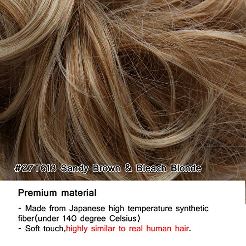 Messy Bun Scrunchie for Women - Stretchable Hair Tie for Tousled Updo & Ponytail - Perfect for Workouts, Yoga, and Everyday Styling