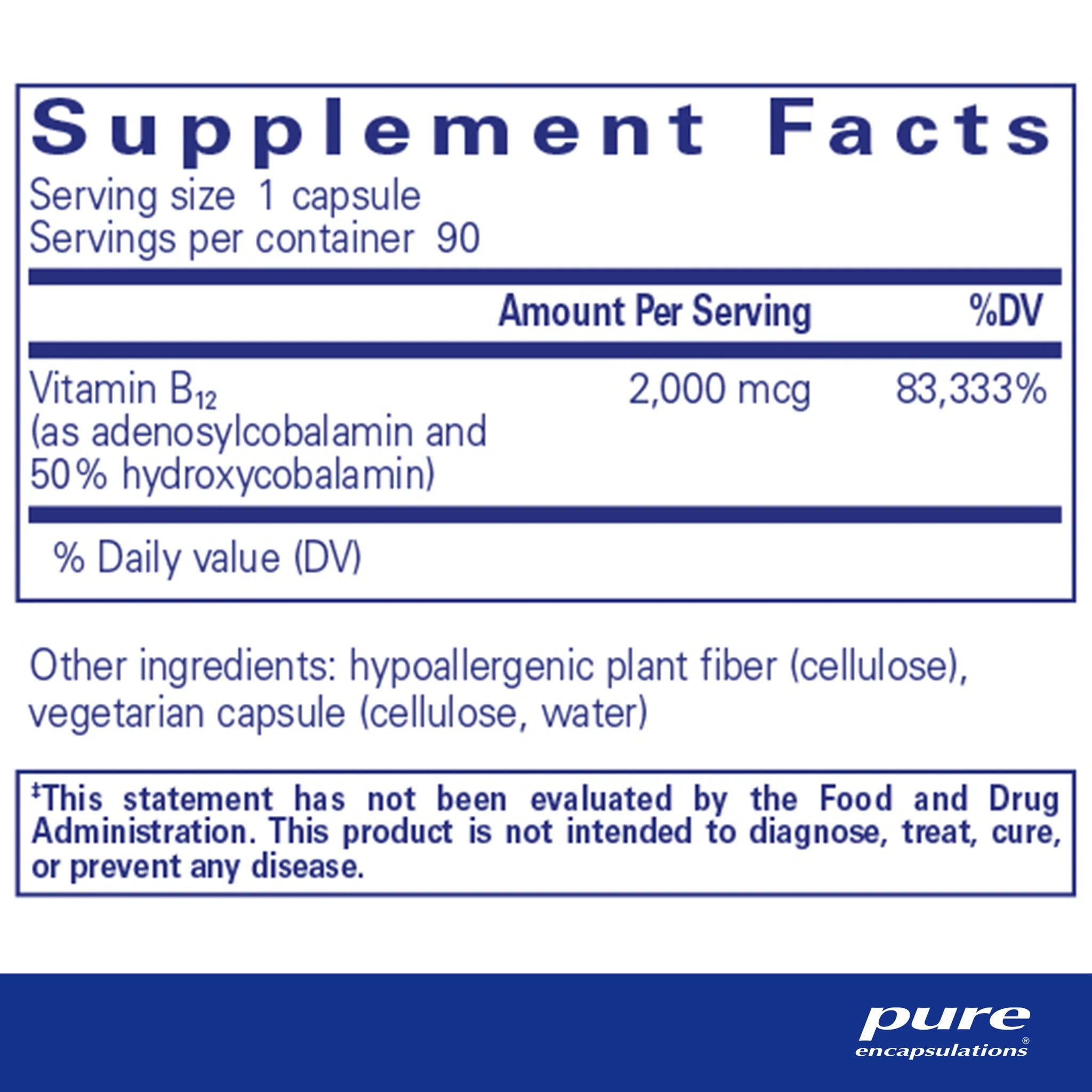 Adenosyl/Hydroxy B12 Supplement - Methylcobalamin & Hydroxocobalamin Vitamin B12 Complex for Energy, Nerve Support & Metabolism - Vegan & Non-GMO - Ideal for Fatigue Relief, Brain Function & Vegan Diets