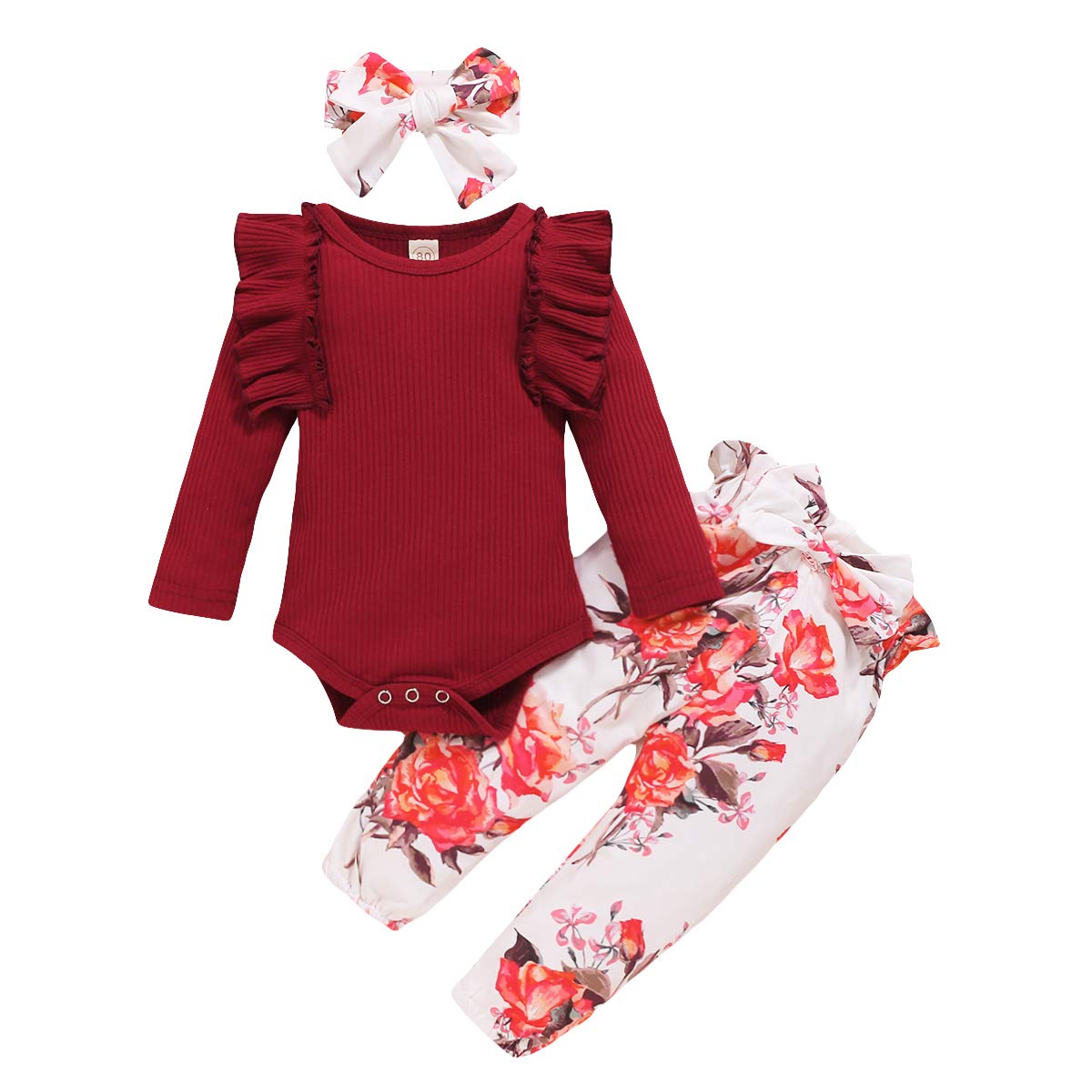 Adorable Newborn Baby Girl Autumn Outfit - Cute Letter Print & Lace Long Sleeve Cotton Set for Infants & Toddlers | Perfect for Fall Photoshoots, Family Gatherings & Daily Wear