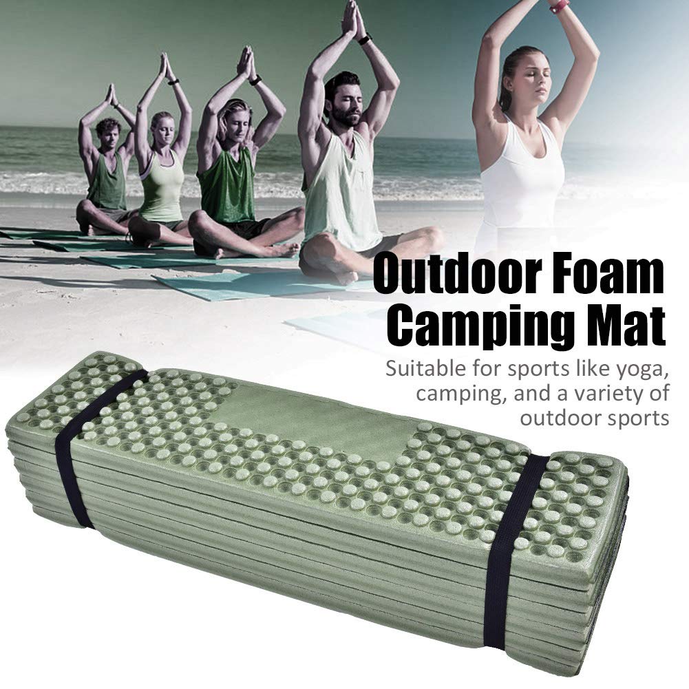 Outdoor Foam Camping Mat - Foldable Waterproof Sleeping Pad for Beach, Tent & Backpacking | Lightweight Travel Mattress for Hiking, Picnics & Outdoor Adventures (Blackish Green)