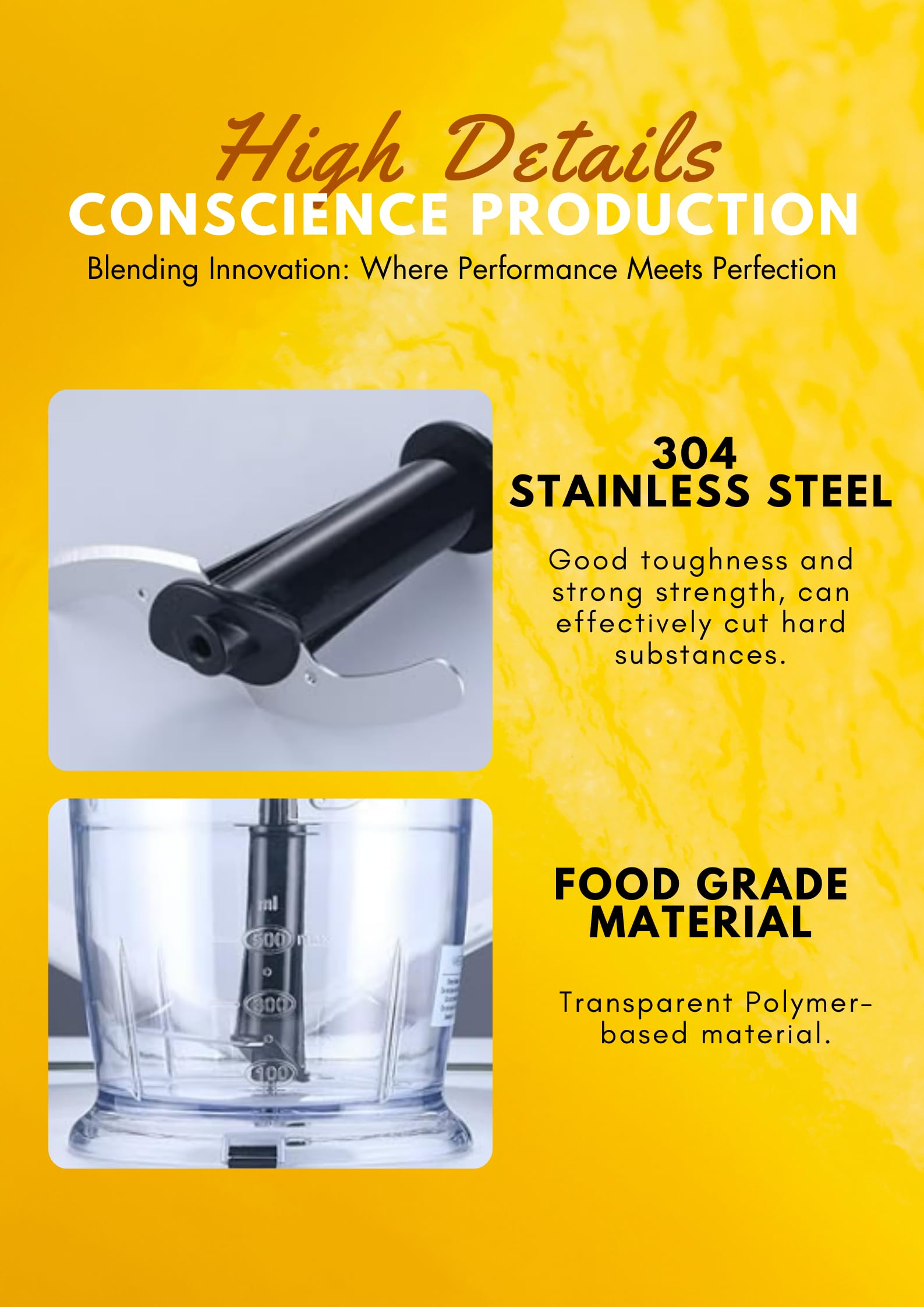 MegaWise Pro Titanium Reinforced 5-in-1 Immersion Hand Blender - 800W Powerful Motor with 80% Sharper Stainless Steel Blades, 12-Speed Control, Includes 500ml Food Chopper, 600ml Mixing Beaker, Whisk & Milk Frother - Perfect for Smoothies, Soups, Sauces, Baby Food & Baking at Home