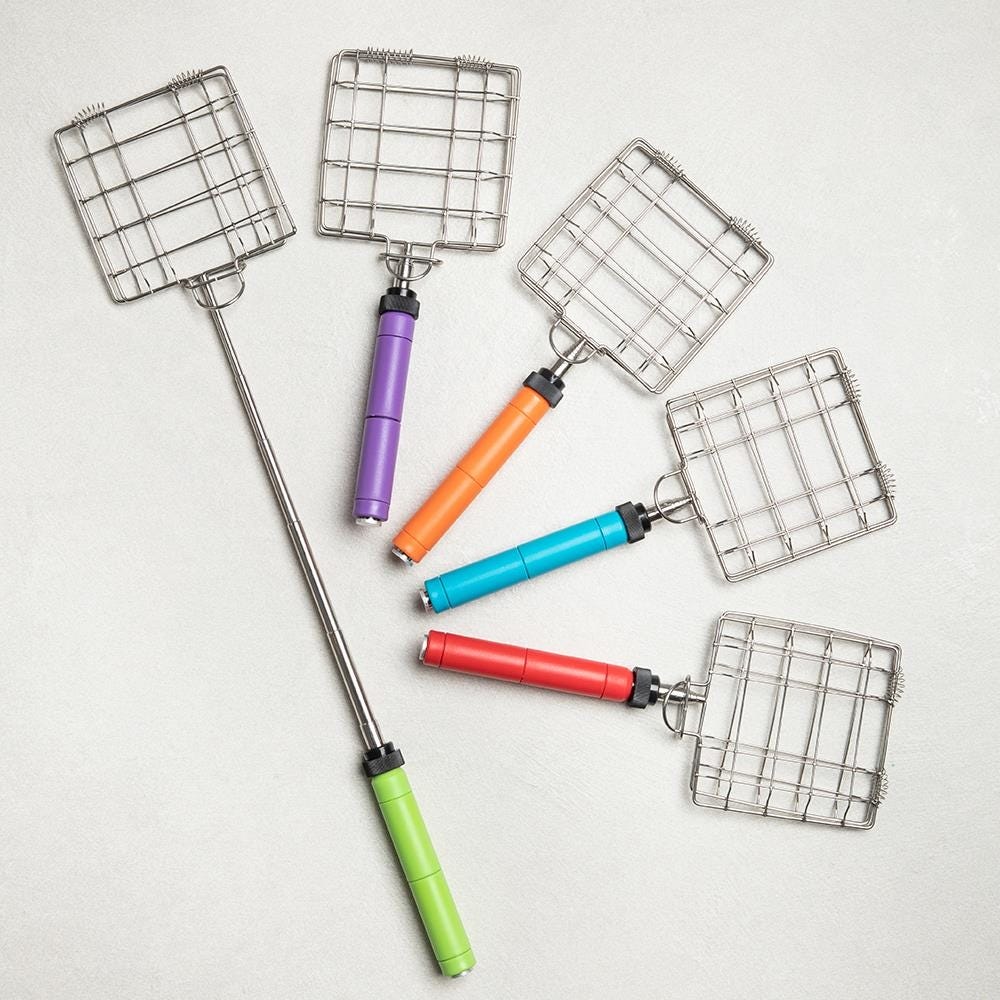 Premium Telescopic BBQ Grill Basket - Expandable & Durable for Outdoor Cooking, Camping, and Backyard Grilling - Perfect for Fish, Vegetables, and Meat