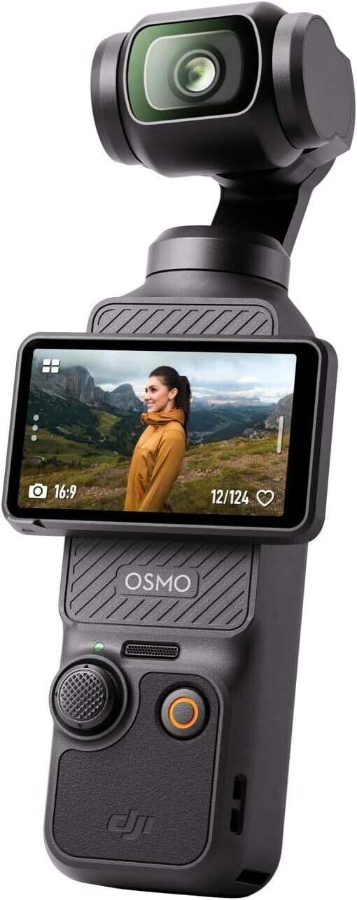 DJI Osmo Pocket 3 - 4K Handheld Gimbal Camera with 1-Inch CMOS Sensor, 3-Axis Stabilization & 2-Inch Rotatable Touchscreen - Perfect for Vlogging, Travel Videos & Content Creation