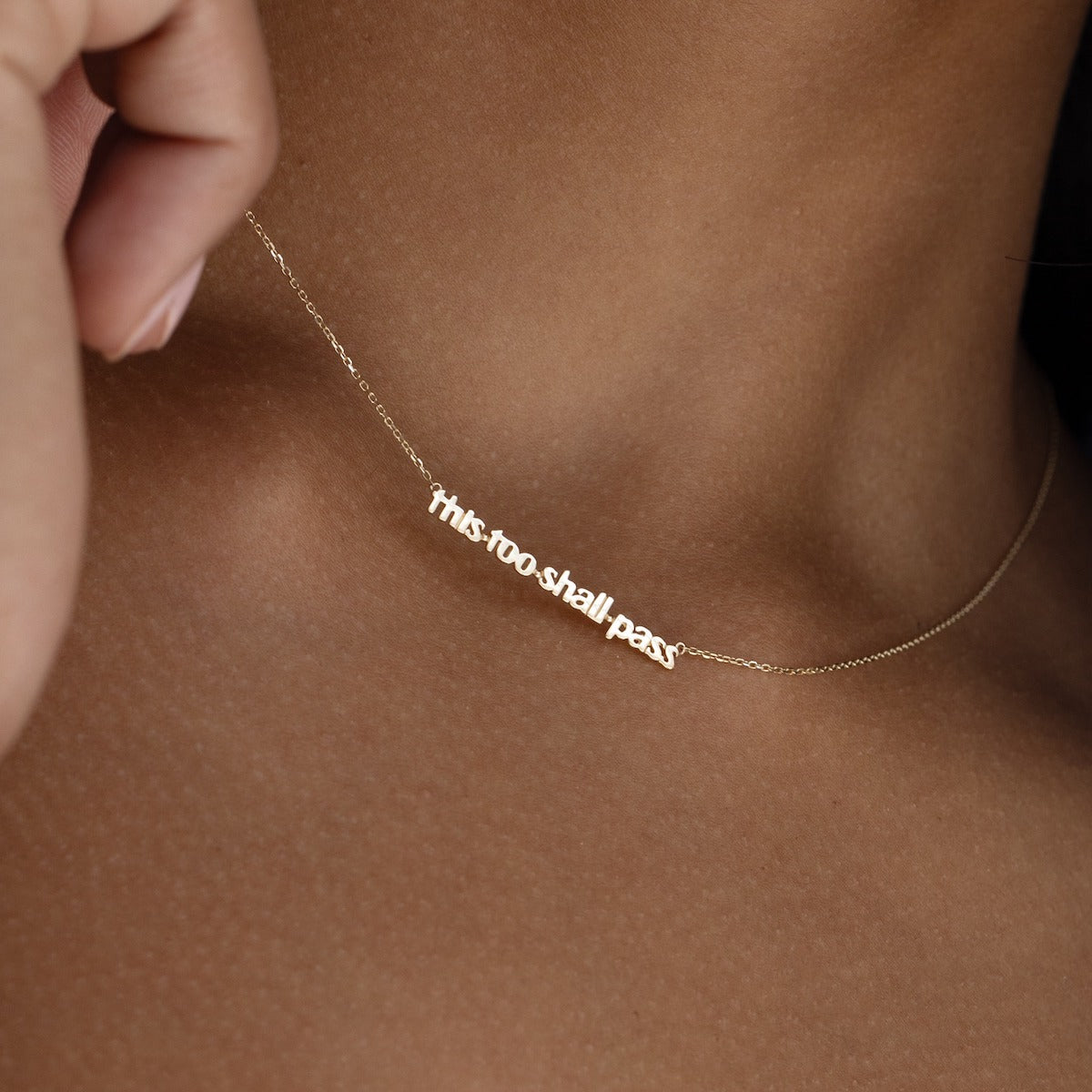 This Too Shall Pass Necklace - Inspirational Jewelry for Women, Motivational Gift for Strength & Hope - Perfect for Daily Wear, Meditation & Special Occasions