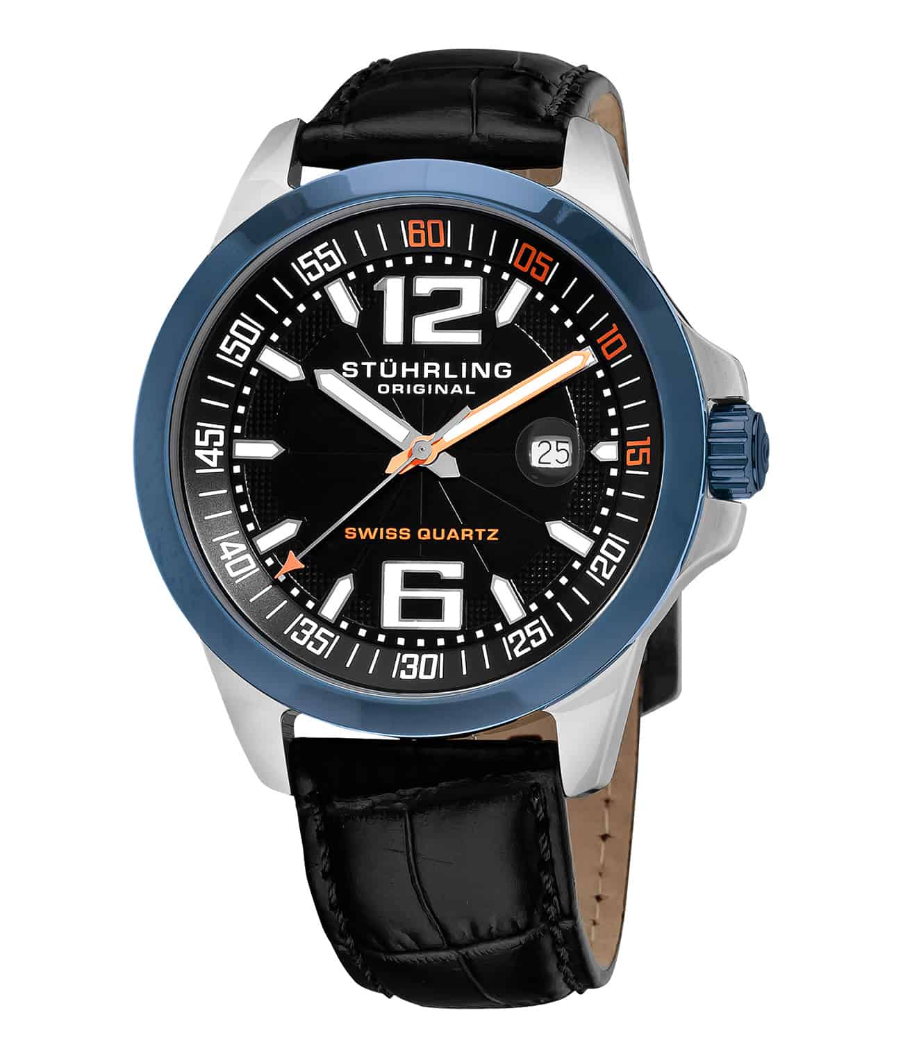 Black Dial / Silver Case / Black Leather Strap Tang Buckle 3