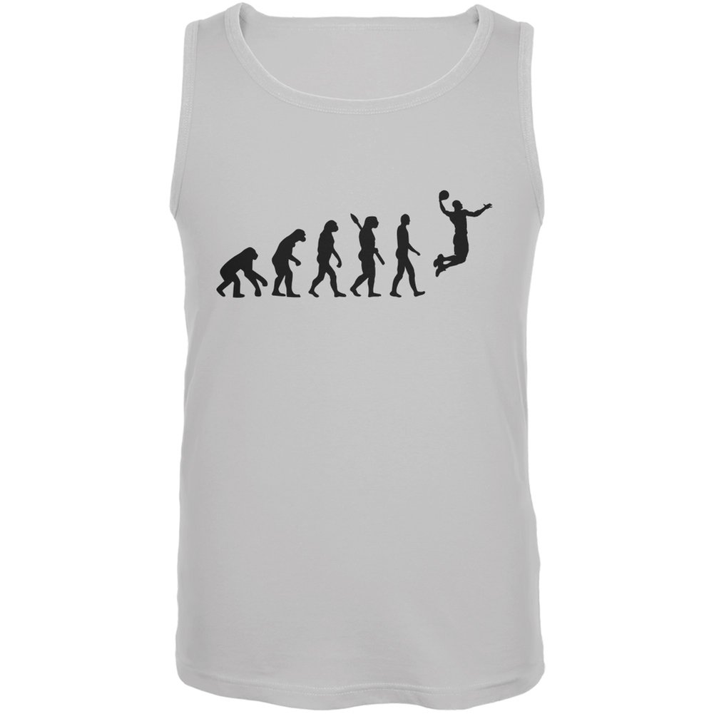 Old Glory Basketball Evolution White Adult Tank Top - X-Large | Men's Athletic Sleeveless Shirt for Sports & Casual Wear