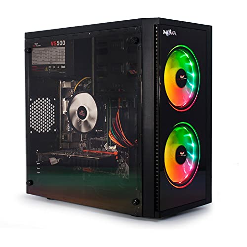 Veno Scorp ARGB Gaming PC - Intel i5 Processor, 240GB SSD + 500GB HDD, 8GB RAM, Windows 10, WiFi (Renewed) - Perfect for Esports, Streaming & High-Performance Gaming