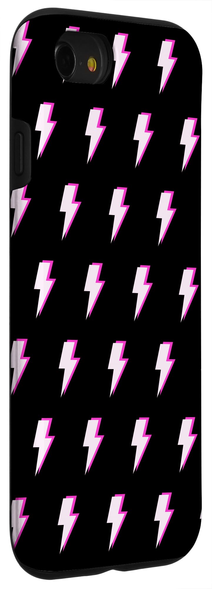 Trendy Pink and Black Pattern iPhone SE (2020)/7/8 Lightning Phone Case - Cute Protective Cover for Everyday Use, Work & Travel