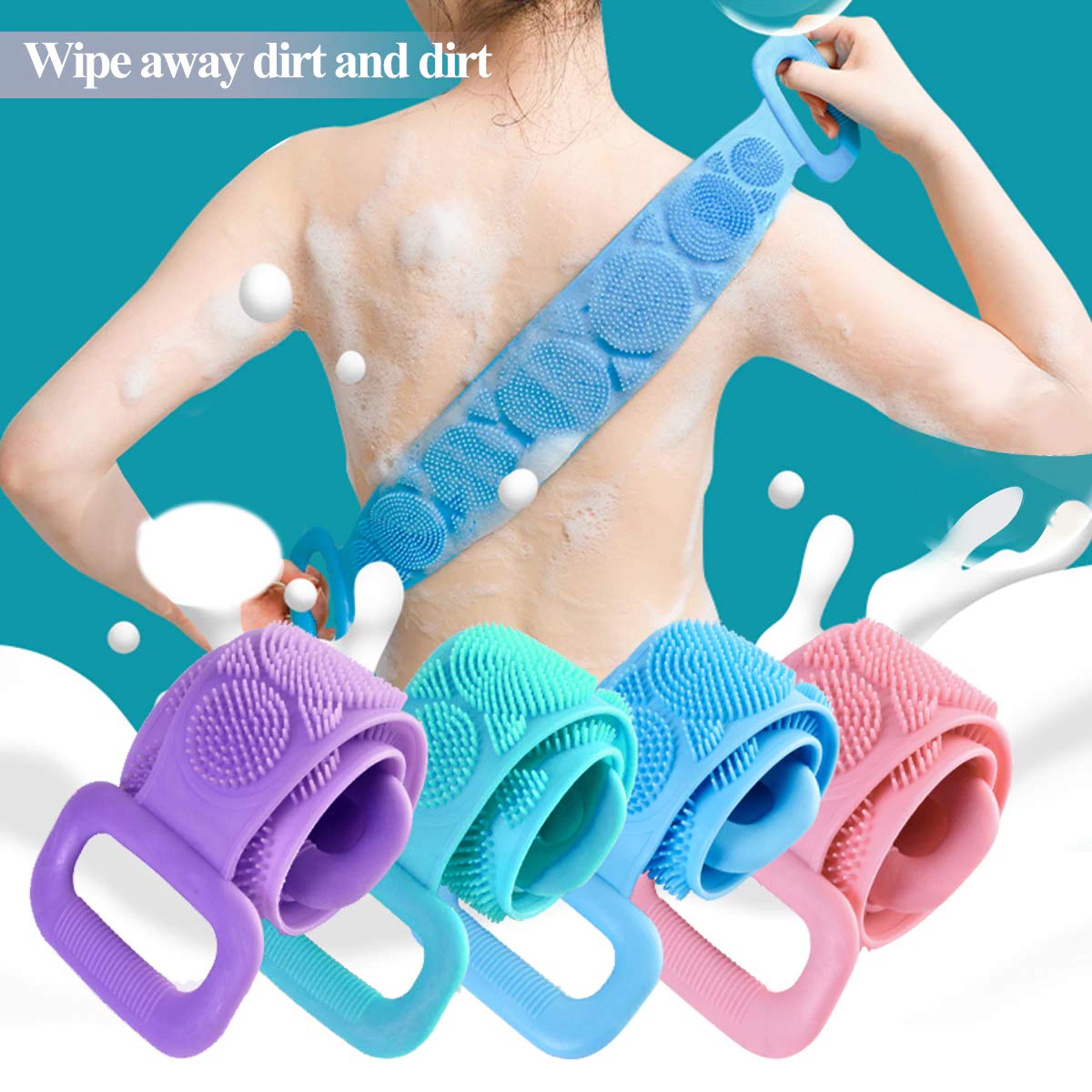 GH Generic Hub® Silicone Bath Body Brush - Exfoliating Scrubber & Massage Tool for Shower, Spa, and Skin Care - Soft Bristles for Gentle Cleansing & Relaxation