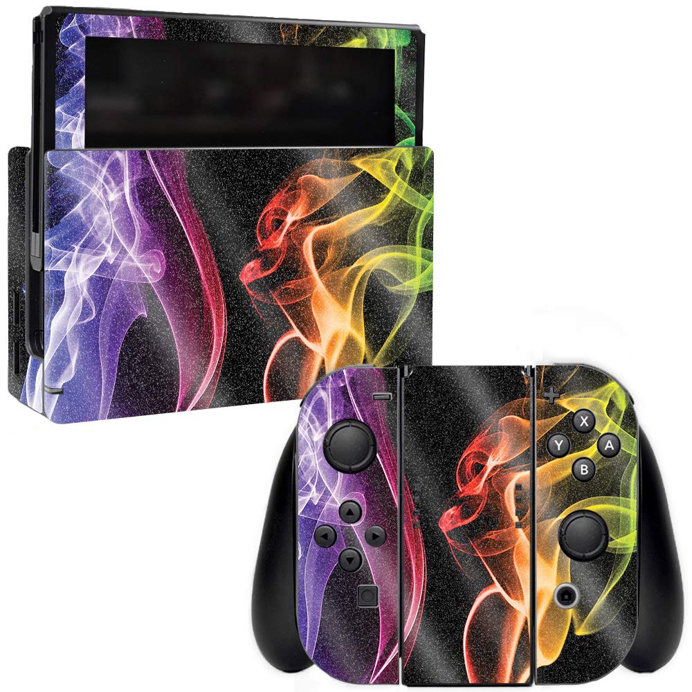 MightySkins Glossy Glitter Skin Cover for Nintendo Switch - Bright Smoke | Protective & Durable High-Gloss Finish | Easy to Apply & Remove | Made in USA | Perfect for Gaming, Travel & Customization (GL-NISWI-Bright Smoke)